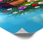 花読に囲まれた木の下の少女|過去記事 ポスター (角)