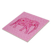 花象-明るい赤紫色のピンク タイル (側面)