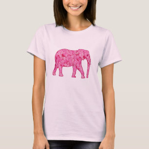 花象-明るい赤紫色のピンク Tシャツ