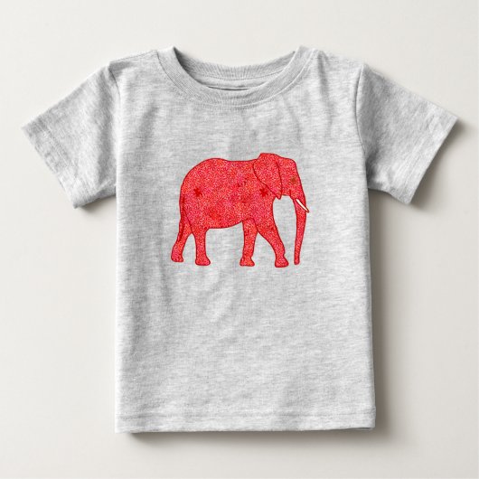 花象 – 深い赤と珊瑚ベビーTシャツ ベビーTシャツ (正面)