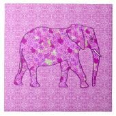 花象 – 蘭とマゼンタ タイル (正面)