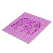 花象 – 蘭とマゼンタ タイル (側面)