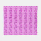 花象 – 蘭とマゼンタ フリースブランケット (正面(横))