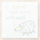 花販売業者ガラスデザイン用ヒツジ ガラスコースター (裏面)