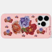 花赤いバラとバラ芽フローラ Case-Mate iPhoneケース (裏面 (横))