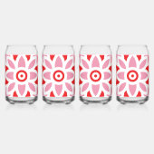 花赤と白の模様 ガラス缶 (裏面)