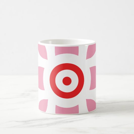 花赤と白の模様 コーヒーマグカップ (中央)