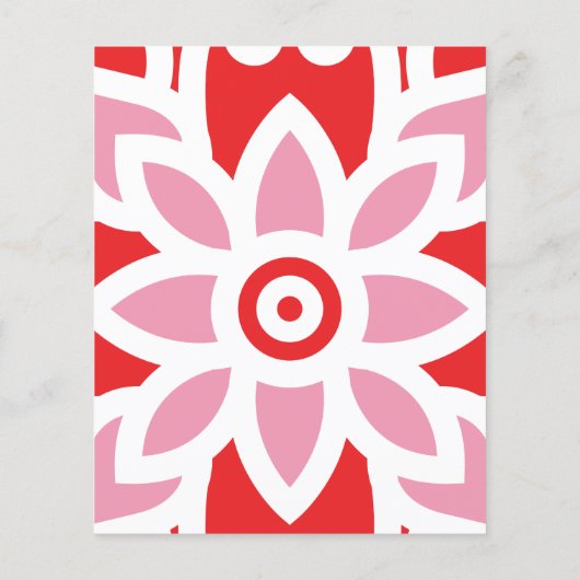 花赤と白の模様 チラシ (裏面)