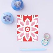 花赤と白の模様 チラシ (シングル)