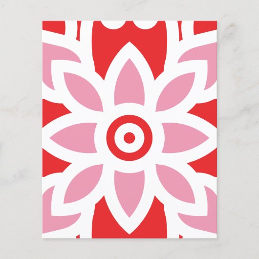 花赤と白の模様 チラシ (正面)