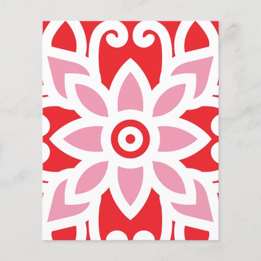 花赤と白の模様 チラシ (正面)