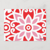 花赤と白の模様 ポストカード (裏面)