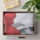 花赤と白デイジーとケシ 薄葉紙 (ギフト)