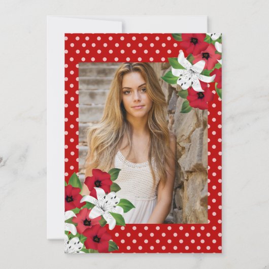 花赤と白🎓卒業 招待状 (裏面)