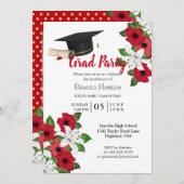 花赤と白🎓卒業 招待状 (正面/裏面)