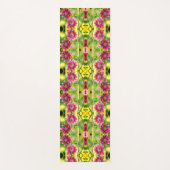 花赤と白対抽象芸術模様 ヨガマット (正面)