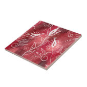 花赤と白柄の五徳 タイル (側面)