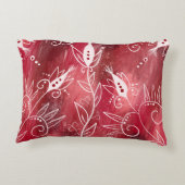 花赤と白柄 アクセントクッション (裏面)