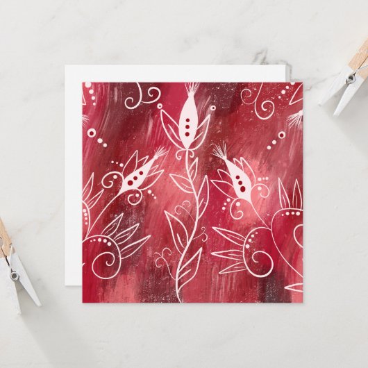 花赤と白柄 カード (正面/裏面インサイチュ)