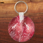 花赤と白柄 キーホルダー (正面)