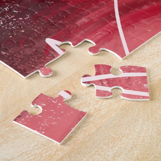 花赤と白柄 ジグソーパズル (側面)