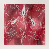 花赤と白柄 ジグソーパズル (縦)