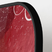 花赤と白柄 ピックルボールラケット (左詳細)