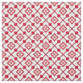 花赤と白柄 ファブリック (見本)