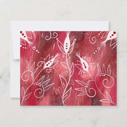 花赤と白柄 出欠カード (正面)