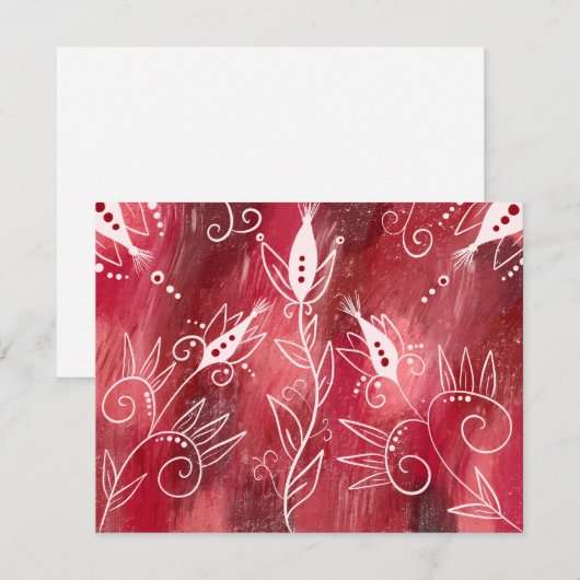 花赤と白柄 出欠カード (正面/裏面)