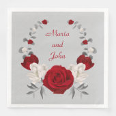 花赤と白植物性結婚リース (正面)