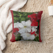 花赤と白装飾用クッション クッション (ブランケット)