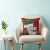 花赤と白装飾用クッション クッション (椅子)