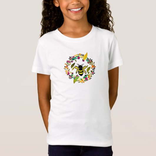 花輪と蜂 Tシャツ (正面)