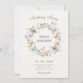 花輪の誕生日 招待状 (正面)