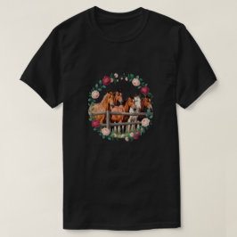 花輪アートの優雅な馬 Tシャツ