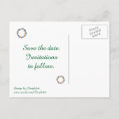 花輪カラフル花はがきを保存 案内ポストカード (裏面)