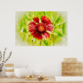 花輪ブランケット山花芸術ポスター ポスター (キッチン)