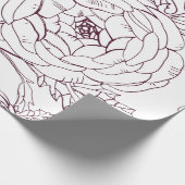 花輪郭ラッピング紙 | 豪華な結婚式 ラッピングペーパー (角)