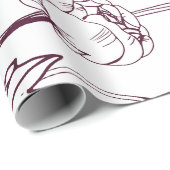 花輪郭ラッピング紙 | 豪華な結婚式 ラッピングペーパー (ロールコーナー)