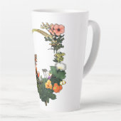 花輪 カフェラテマグ (右アングル)