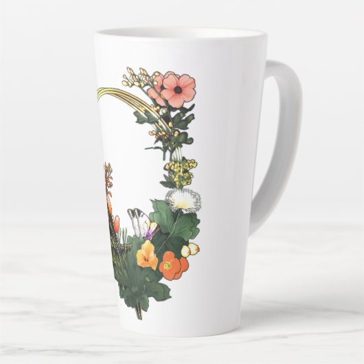 花輪 カフェラテマグ (右アングル)