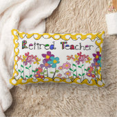 花退職したな先生の枕水玉模様 ランバークッション (ブランケット)