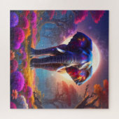 花道に咲く巨大な象の歩く ジグソーパズル (横)