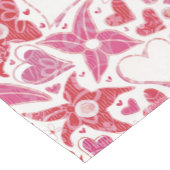 花違うスタイルハート柄 ショートテーブルランナー (コーナー)