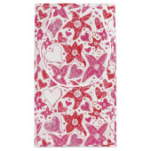 花違うスタイルハート柄 スモールペーパーバッグ (裏面)