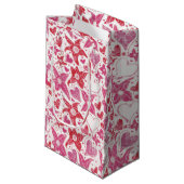 花違うスタイルハート柄 スモールペーパーバッグ (正面アングル)