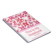 花違うスタイルハート柄 ノートブック (右側)