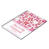 花違うスタイルハート柄 ノートブック (左側)