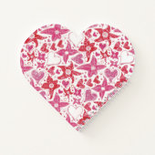 花違うスタイルハート柄 ノートブック (裏面)